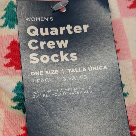 Women's Novelty Quarter Crew Socks - Picture 2 of 5